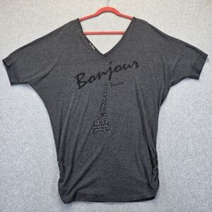 Delirious Gray Dolman Sleeve Graphic Tee